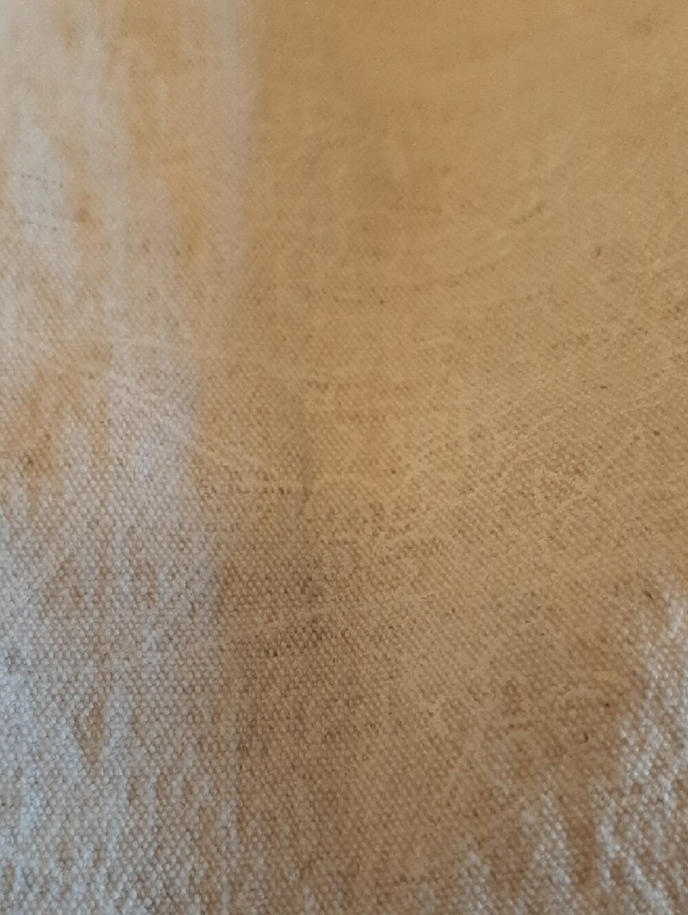 Dalia🤎COTTON/LINEN Vintage Wide-Leg Crop Pants Light Cream/Supple Pattern Sz 12 - Picture 12 of 12